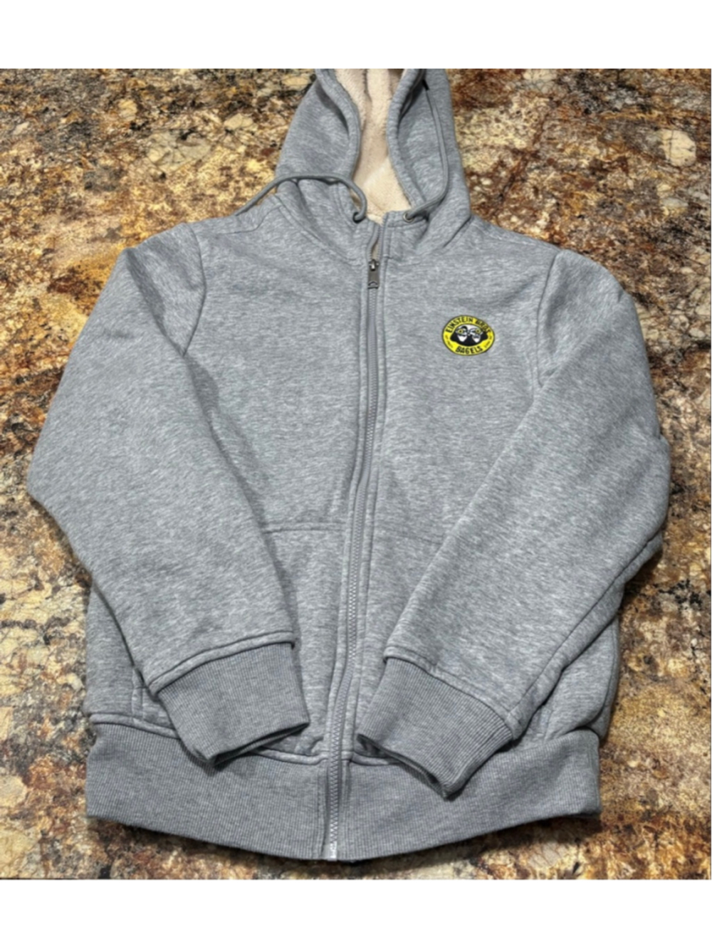 George Einstein Bros Bagels Gray Sherpa Lined Zip Hoodie
